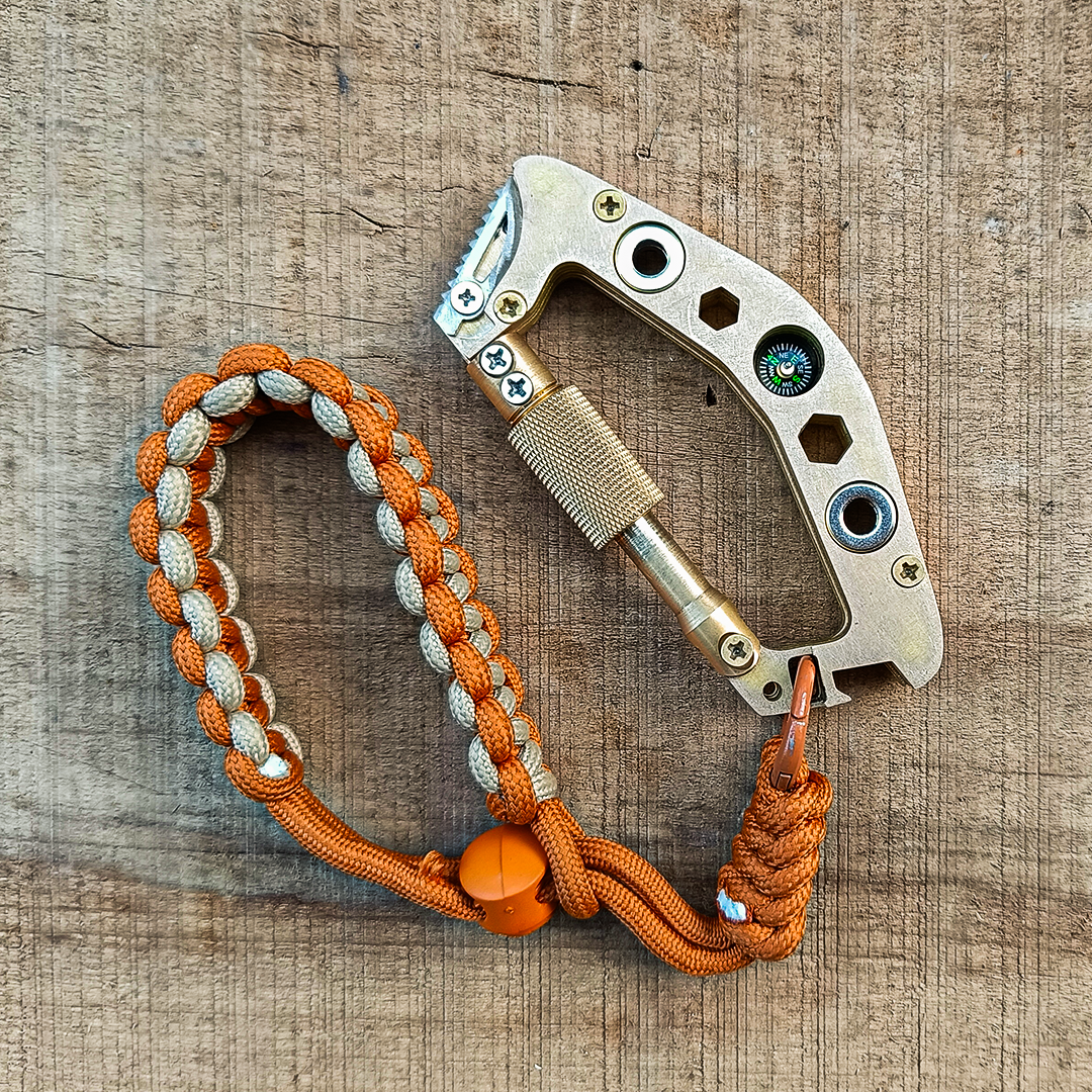 AX02: 12-in-1 Brass Alloy Outdoor EDC Carabiner-Your Helper!