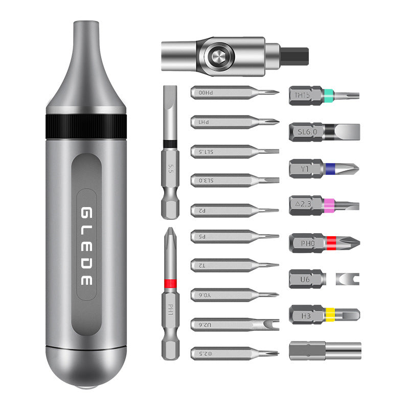 Built-in Storage Bin Multi-function Ratchet Screwdriver